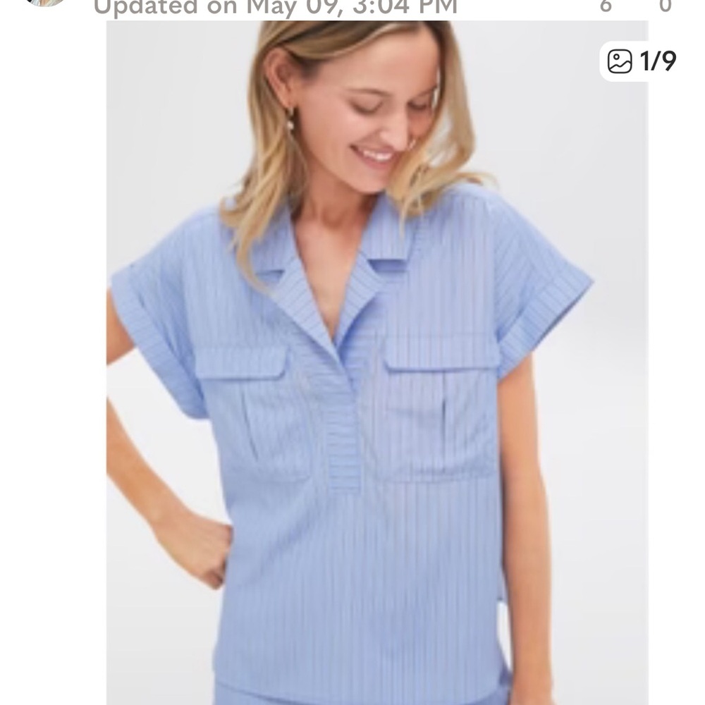Tuckernuck Cornflower Scottie shirt and nolan shorts set - Picture 2 of 10